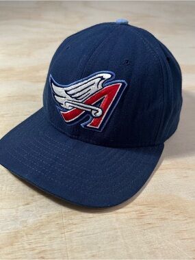 Vintage Anaheim Angels Hat Cap Snapback Navy Blue New Era MLB Adjustable USA 90s